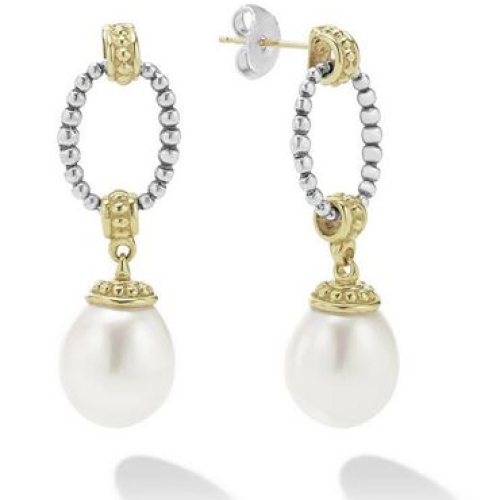 LAGOS LUNA PEARL DROP EARRINGS