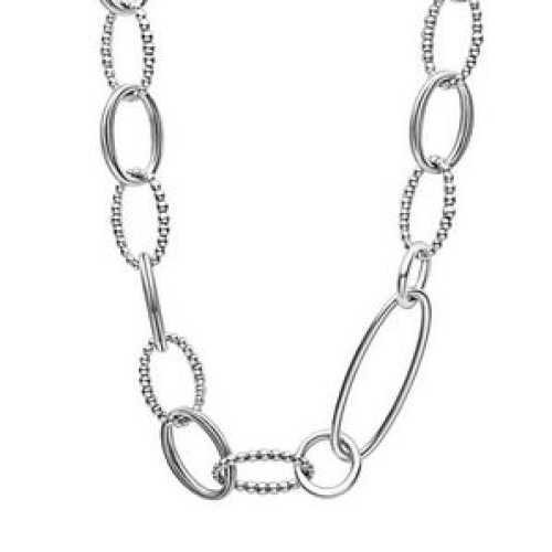 LAGOS SIGATURE CAVIAR LINK NECKLACE-20 IN