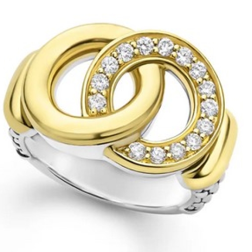 LAGOS SIGNATURE CAVIAR INTERLOCKING DIAMOND RING