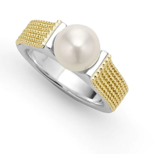 LAGOS LUNA PEARL LUX CAVIAR RING