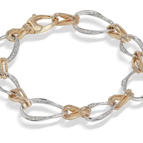 MARCO BICEGO MARRAKECH ONDE TWISTED DIAMOND LINK BRACELET