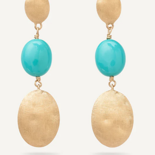 MARCO BICEGO SIVIGLIA COLOR TURQUOISE DROP EARRINGS