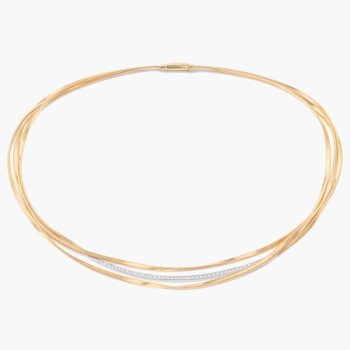 MARCO BICEGO MARRAKECH THREE STRAND DIAMOND COLLAR NECKLACE