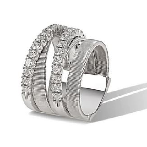 MARCO BICEGO MASAI FIVE ROW CROSSOVER DIAMOND RING