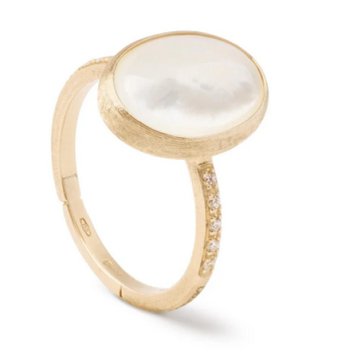 MARCO BICEGO SIVIGLIA MOTHER OF PEARL AND DIAMOND RING