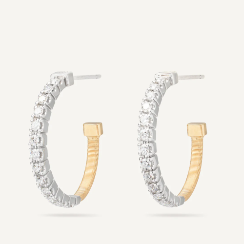 MARCO BICEGO MASAI DIAMOND HOOP EARRINGS