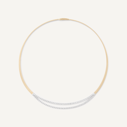 MARCO BICEGO MASAI DIAMOND DOUBLE ROW COLLAR NECKLACE