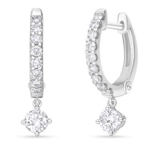 MEMOIRE FASHION ODESSA DIAMOND HUGGIE WITH DROP EARRING