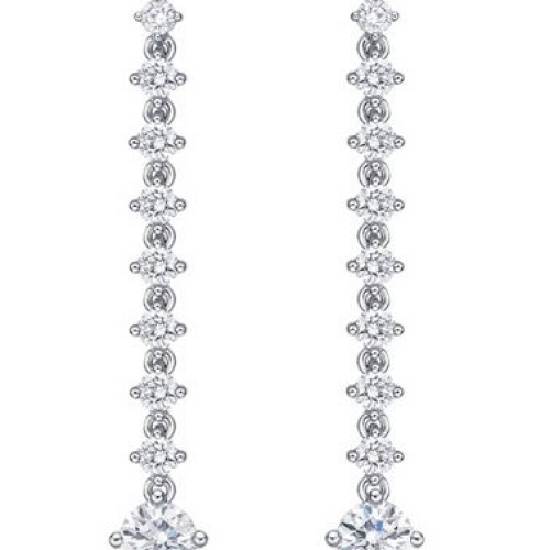 MEMOIRE FASHION LILA DIAMOND DROP EARRINGS