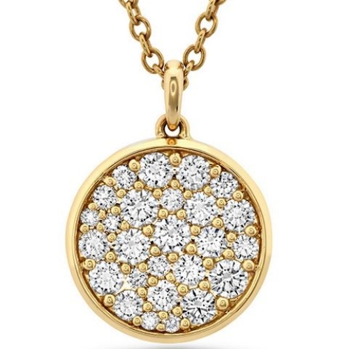 MEMOIRE FASHION LUNA PAVE MEDALLION PENDANT