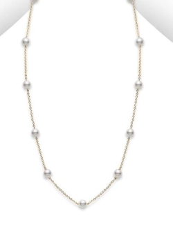 MIKIMOTO PEARL STATION NECKLACE