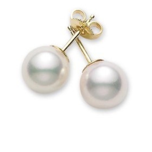 MIKIMOTO AA QUALITY 7.7 M.M. PEARL STUD