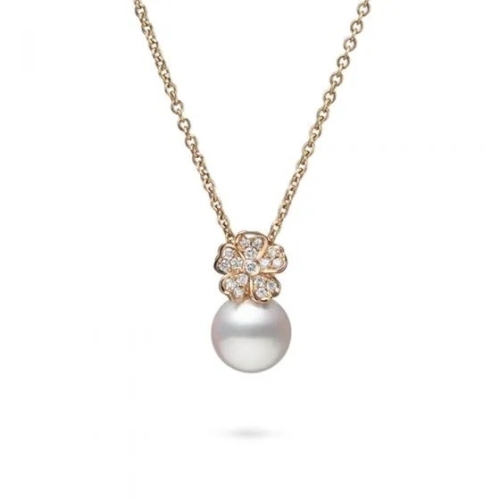 MIKIMOTO CHERRY BLOSSOM PEARL AND DIAMOND PENDANT