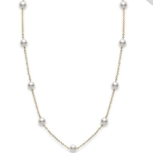 MIKIMOTO PEARL STATION NECKLACE