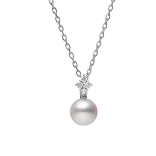 MIKIMOTO Pearl Akoya Necklace high quality Silver