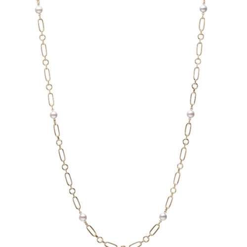 MIKIMOTO M CODE AKOYA PEARL CHAIN NECKLACE-24 INCH