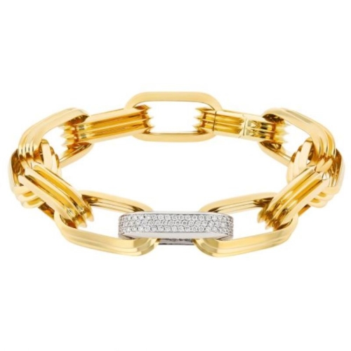 ROBERTO COIN DIAMOND OPEN LINK BRACELET