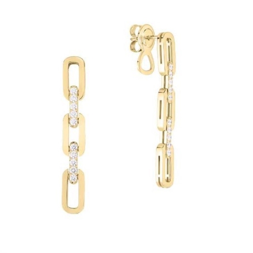 ROBERTO COIN NAVARRA DIAMOND DROP EARRINGS