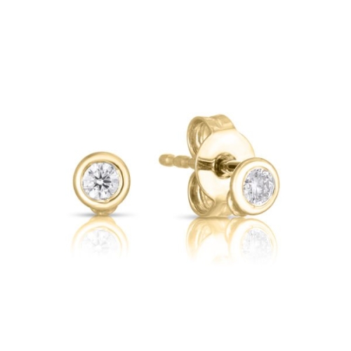 ROBERTO COIN TINY TREASURES DIAMOND STUD EARRINGS