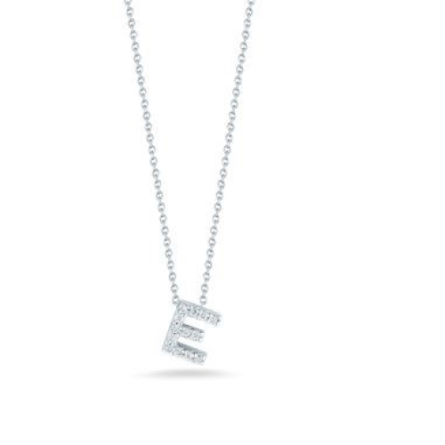 ROBERTO COIN DIAMOND LOVE LETTER PENDANT- E