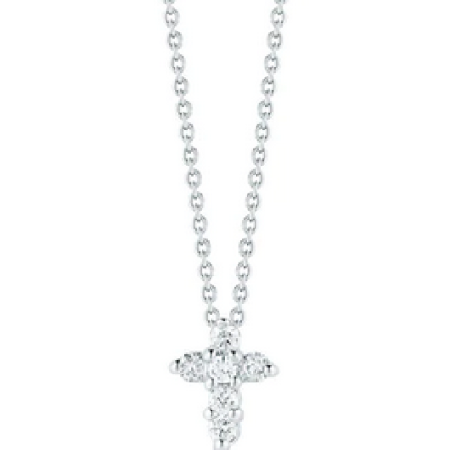 ROBERTO COIN TINY TREASURE DIAMOND CROSS PENDANT