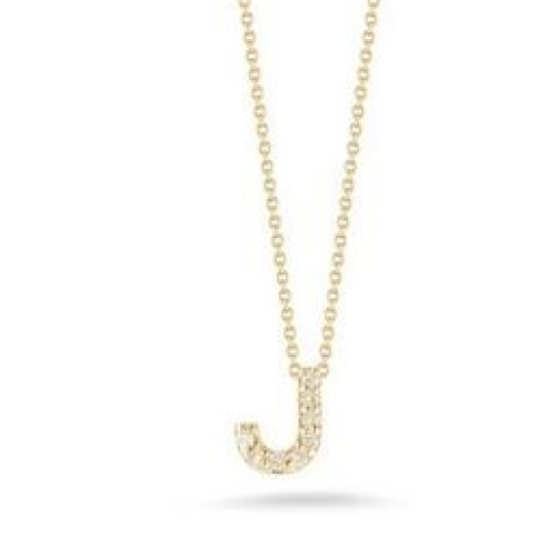 ROBERTO COIN DIAMOND LOVE LETTER PENDANT- J