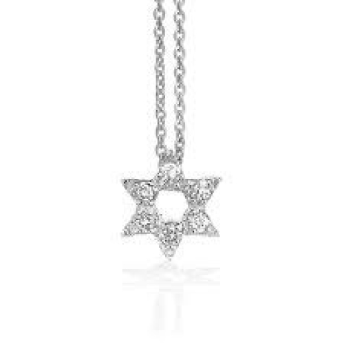 ROBERTO COIN TINY TREASURE STAR OF DAVID DIAMOND PENDANT