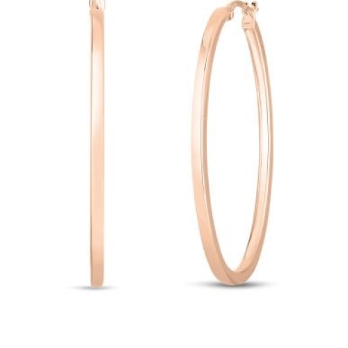 ROBERTO COIN LARGE PERFECT HOOP EARRINGS