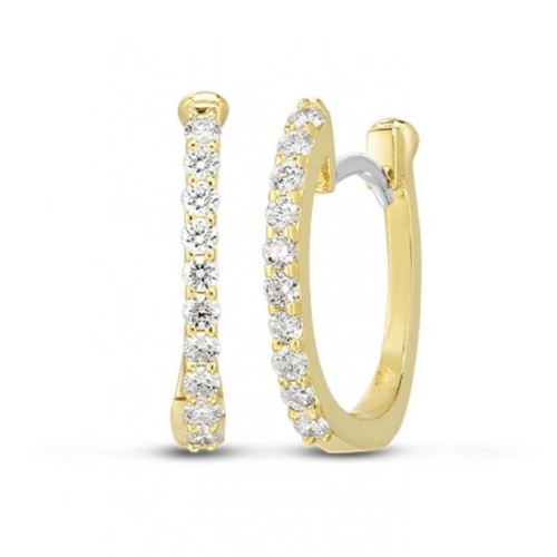 ROBERTO COIN BABY DIAMOND HOOP EARRINGS