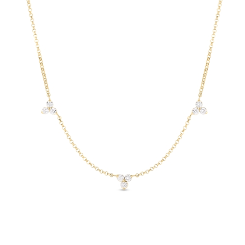 ROBERTO COIN 3 STATION DIAMOND NECKLACE