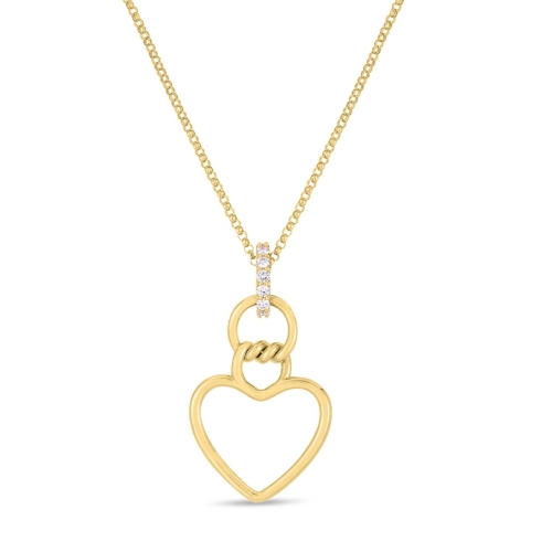 ROBERTO COIN CIALOMA DIAMOND HEART PENDANT