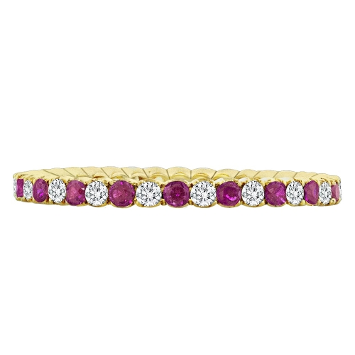 SPARK RUBY AND DIAMOND STACKING BAND