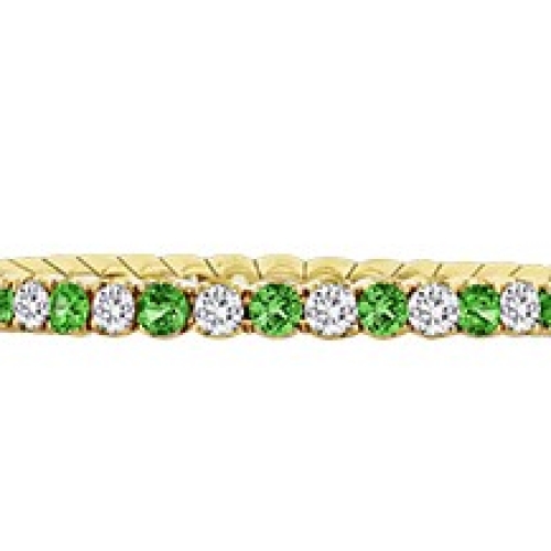 SPARK TSAVORITE AND DIAMOND STACKING BAND