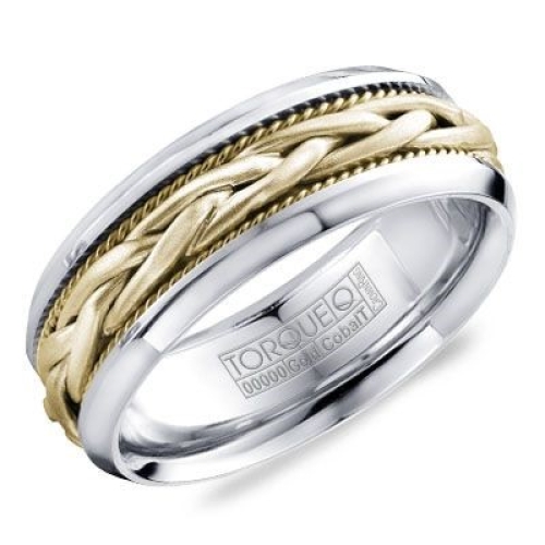 TORQUE GTS COBALT AND 14K YELLOW GOLD WEDDING BAND