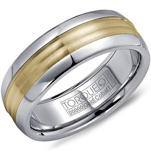 TORQUE GTS COBALT AND 14K YELLOW GOLD WEDDING BAND