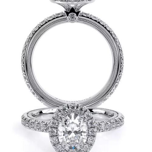 VERRAGIO COLLECTION HALO DIAMOND ENGAGEMENT RING