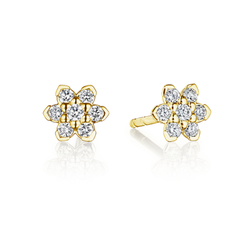 VERRAGIO FASHION VERITAGE MINI STAR DIAMOND  EARRINGS